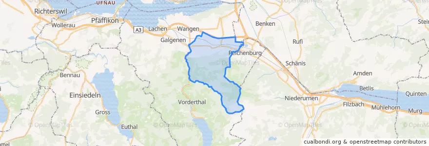 Mapa de ubicacion de Schübelbach.