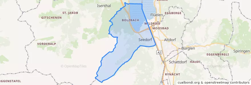 Mapa de ubicacion de Seedorf (UR).