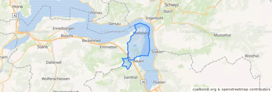 Mapa de ubicacion de Seelisberg.