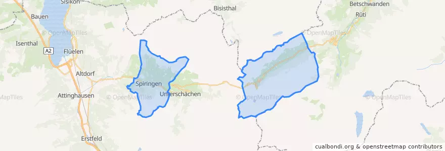 Mapa de ubicacion de Spiringen.