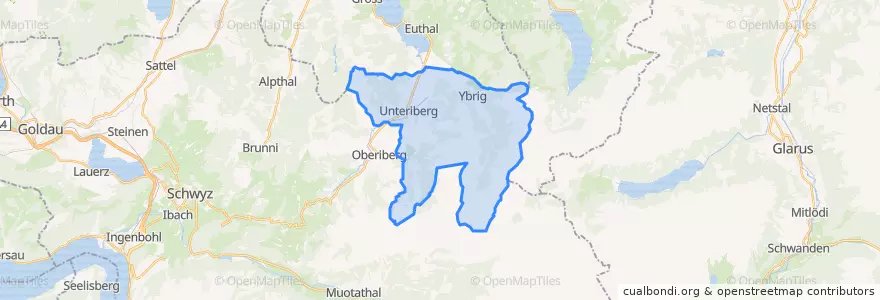 Mapa de ubicacion de Unteriberg.