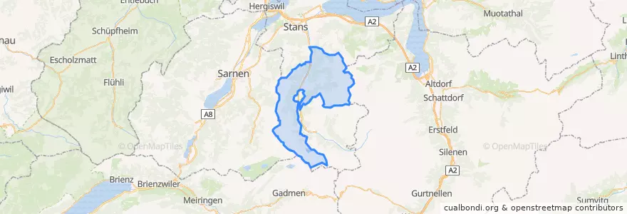 Mapa de ubicacion de Wolfenschiessen.
