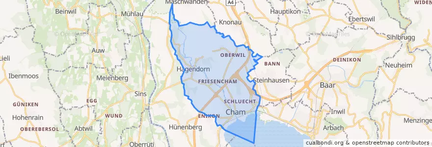 Mapa de ubicacion de Cham.