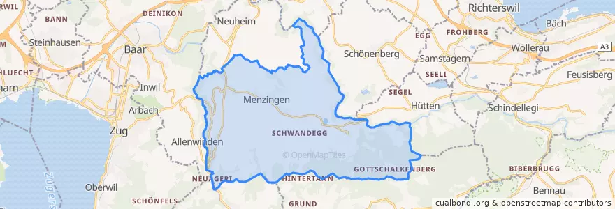 Mapa de ubicacion de Menzingen.