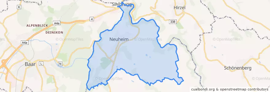 Mapa de ubicacion de Neuheim.