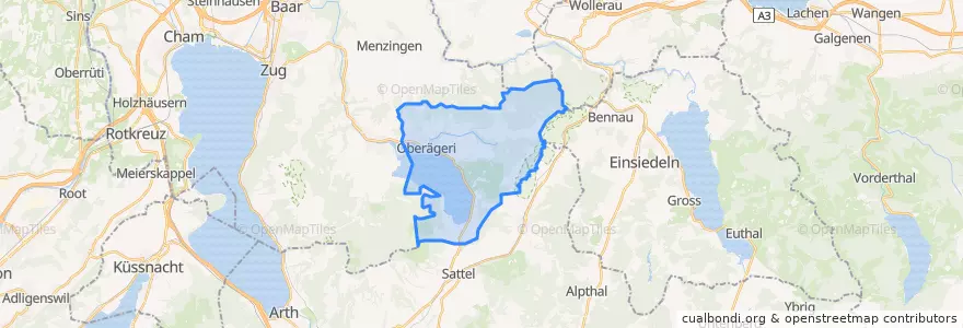 Mapa de ubicacion de Oberägeri.