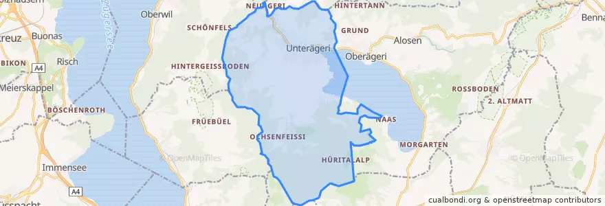 Mapa de ubicacion de Unterägeri.