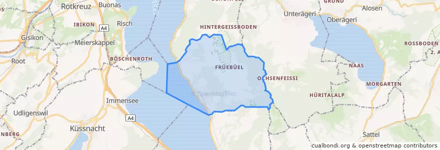 Mapa de ubicacion de Walchwil.