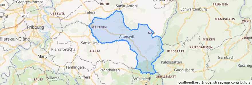 Mapa de ubicacion de Alterswil.