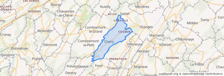 Mapa de ubicacion de Cheiry.