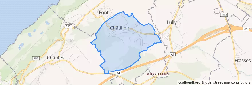 Mapa de ubicacion de Châtillon (FR).