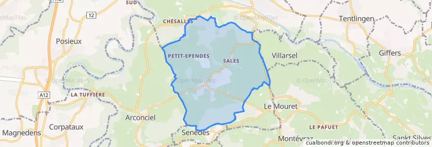 Mapa de ubicacion de Ependes (FR).