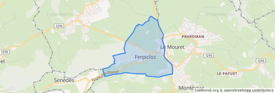Mapa de ubicacion de Ferpicloz.