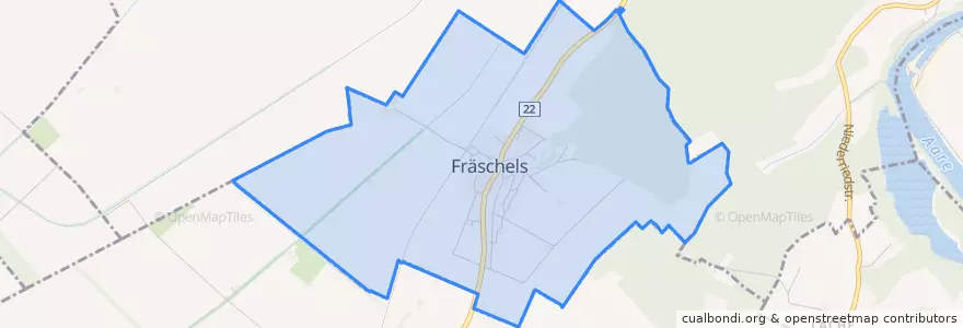 Mapa de ubicacion de Fräschels.