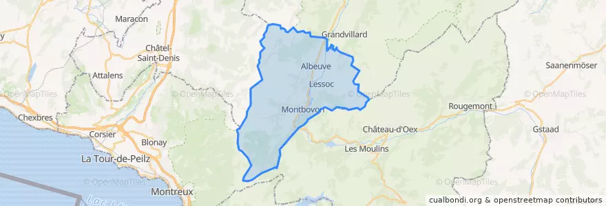 Mapa de ubicacion de Haut-Intyamon.