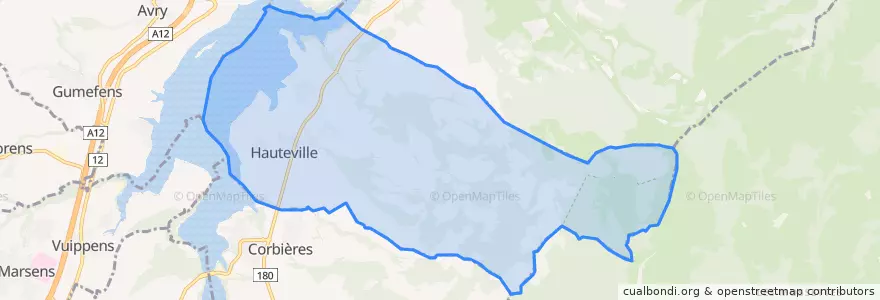 Mapa de ubicacion de Hauteville.