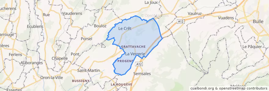 Mapa de ubicacion de La Verrerie.