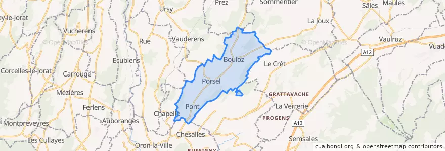 Mapa de ubicacion de Le Flon.