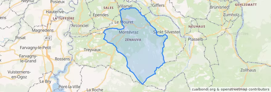 Mapa de ubicacion de Le Mouret.