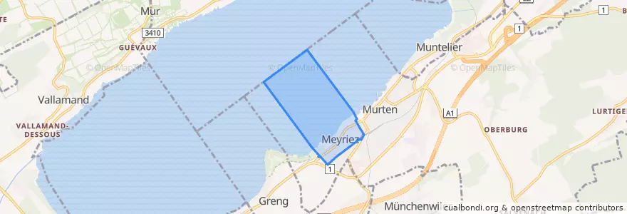 Mapa de ubicacion de Meyriez.