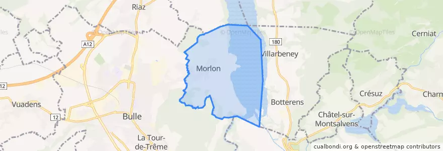Mapa de ubicacion de Morlon.
