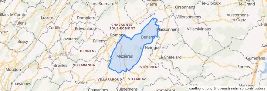 Mapa de ubicacion de Mézières (FR).