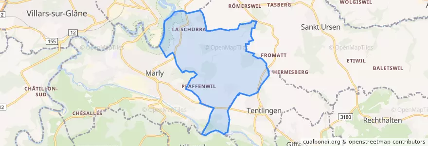 Mapa de ubicacion de Pierrafortscha.