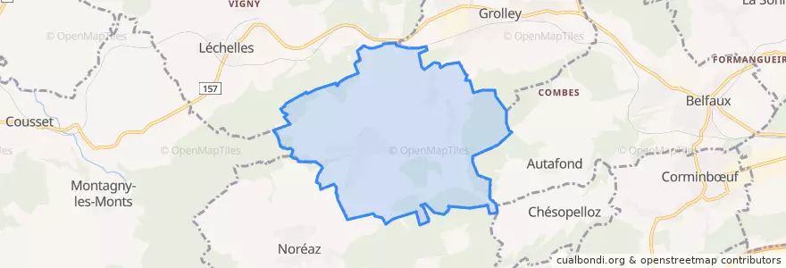 Mapa de ubicacion de Ponthaux.