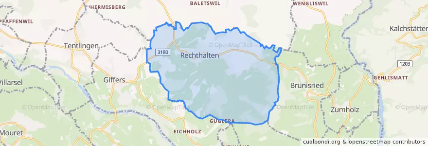 Mapa de ubicacion de Rechthalten.