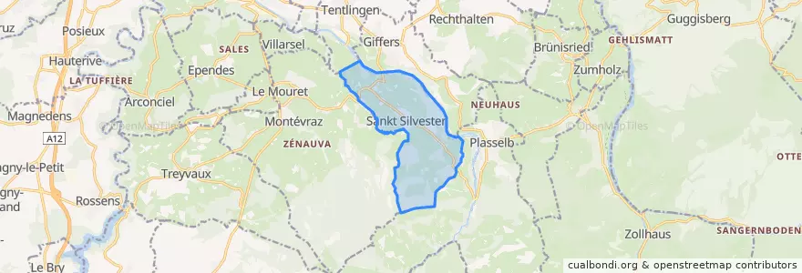 Mapa de ubicacion de St. Silvester.