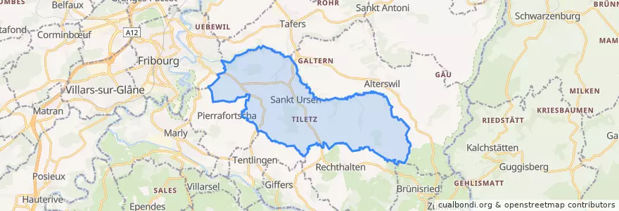 Mapa de ubicacion de St. Ursen.