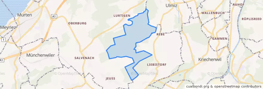 Mapa de ubicacion de Staatswald Galm.
