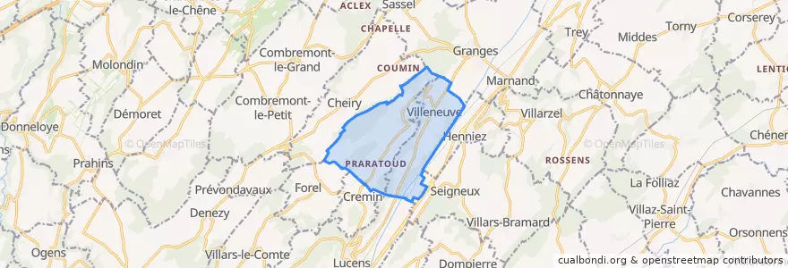 Mapa de ubicacion de Surpierre.