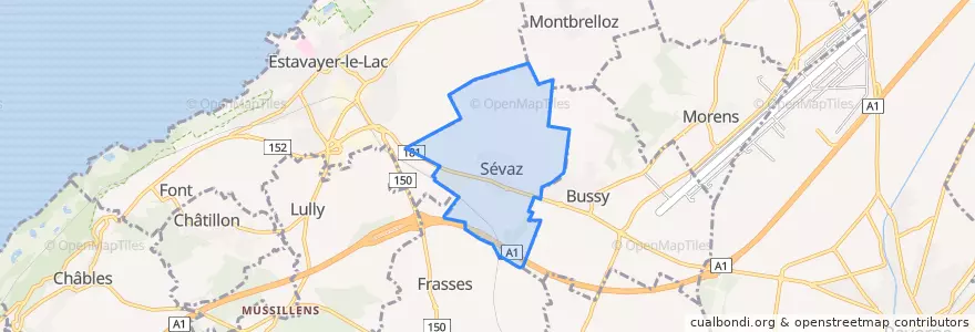 Mapa de ubicacion de Sévaz.