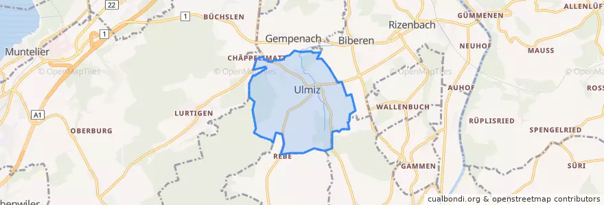 Mapa de ubicacion de Ulmiz.