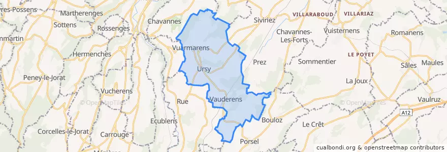 Mapa de ubicacion de Ursy.