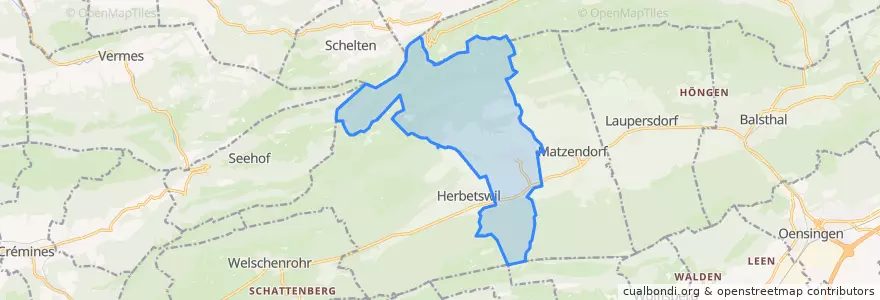 Mapa de ubicacion de Aedermannsdorf.