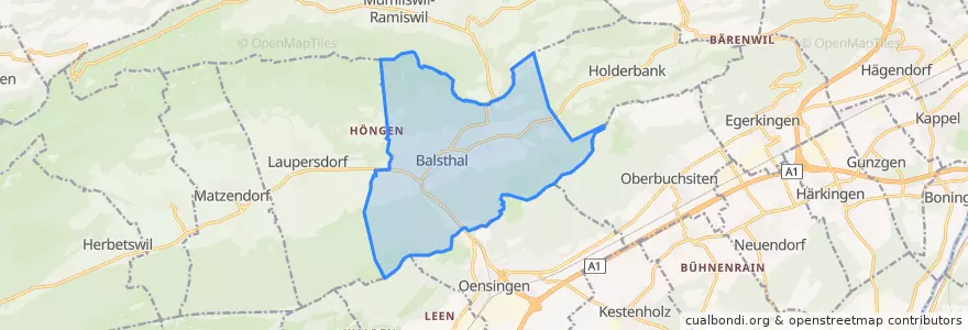 Mapa de ubicacion de Balsthal.