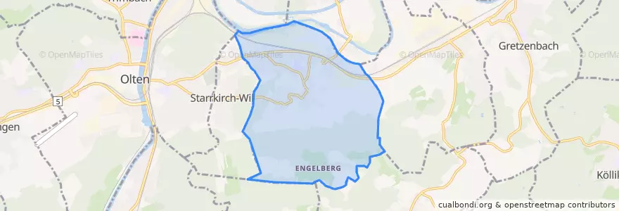 Mapa de ubicacion de Dulliken.
