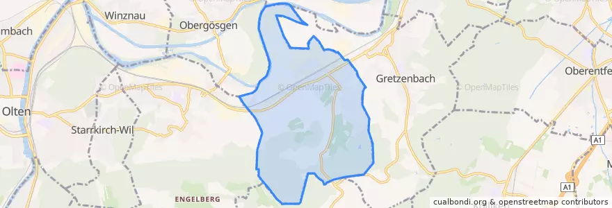 Mapa de ubicacion de Däniken.
