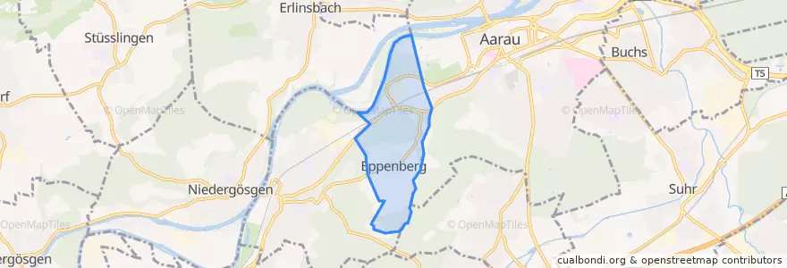 Mapa de ubicacion de Eppenberg-Wöschnau.