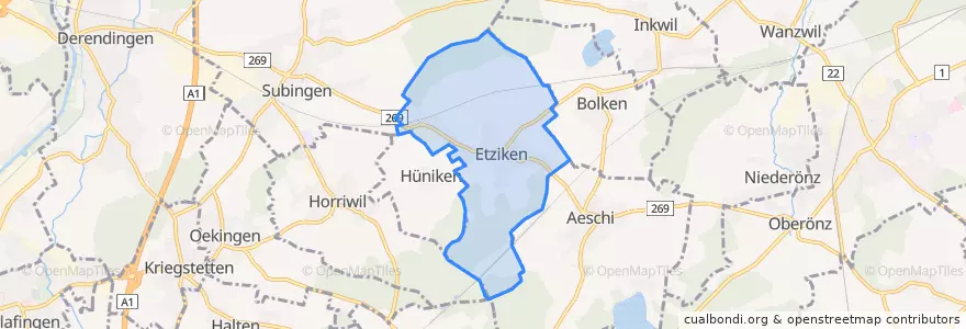 Mapa de ubicacion de Etziken.