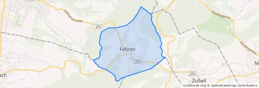 Mapa de ubicacion de Fehren.