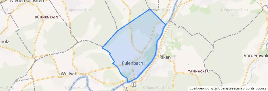 Mapa de ubicacion de Fulenbach.