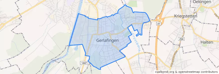 Mapa de ubicacion de Gerlafingen.