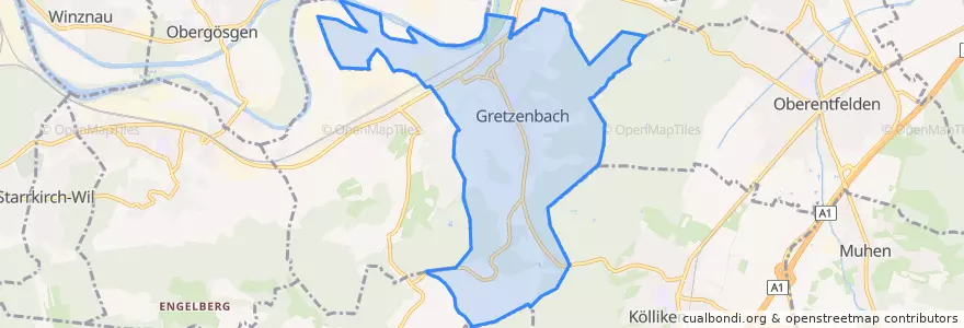 Mapa de ubicacion de Gretzenbach.