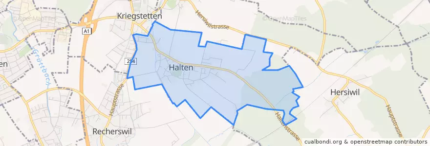 Mapa de ubicacion de Halten.