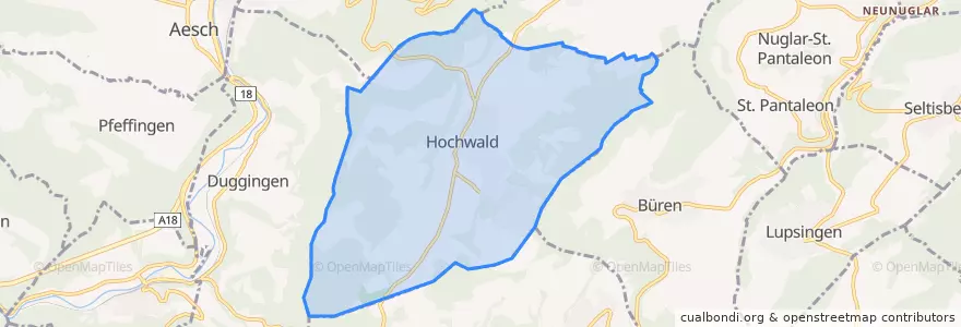 Mapa de ubicacion de Hochwald.