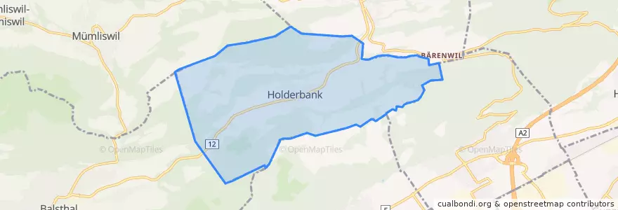 Mapa de ubicacion de Holderbank (SO).