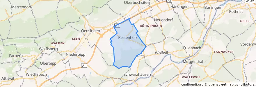 Mapa de ubicacion de Kestenholz.
